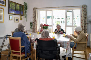 Lunchtime at Forest Hill House Nursing Home Wimborne, Dorset